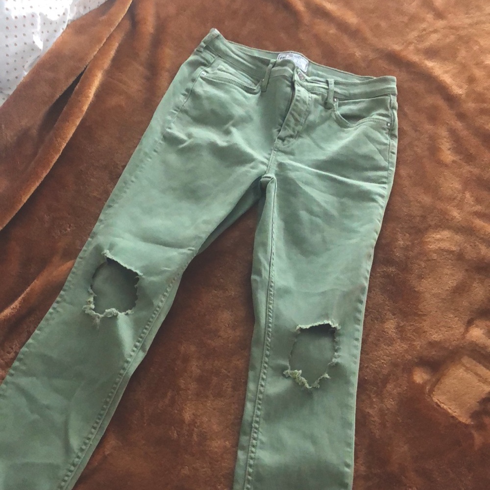 Free people olive jeans